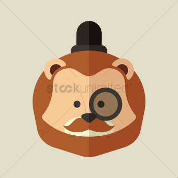 Lion wearing a monocle Lion wearing a monocle