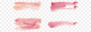 Lip gloss Lipstick Pink - Vector hand-painted watercolor strokes 