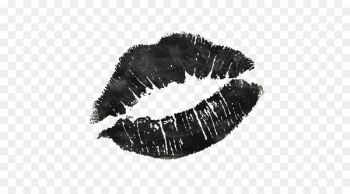 Lip Kiss Black and white Wallpaper - Free matting material Black Lips 