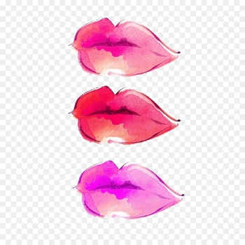 Lip Watercolor painting Computer file - Watercolor lips 