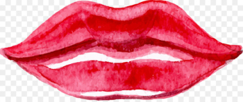 Lip Watercolor painting Kiss - Cartoon watercolor lips Lip Watercolor painting Kiss - Cartoon watercolor lips