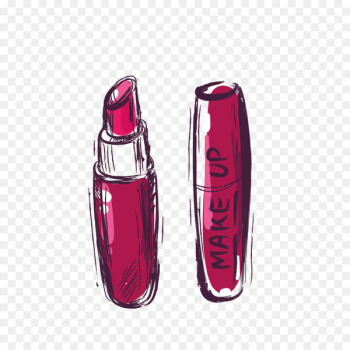 Lipstick Watercolor painting Cosmetics - Vector lipstick Lipstick Watercolor painting Cosmetics - Vector lipstick