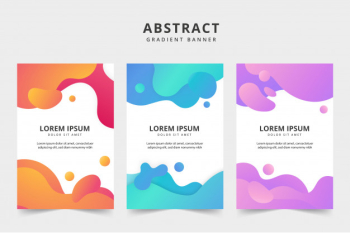 Liquid color business banner pack Free Vector Liquid color business banner pack Free Vector
