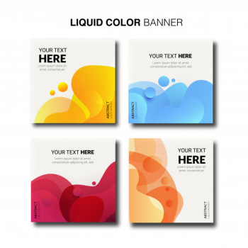 Liquid color modern banner collection. Liquid color modern banner collection.