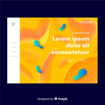Liquid effect landing page