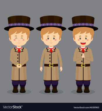 lithuanians character with various expression lithuanians character with various expression