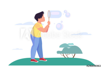 Little boy blowing bubbles Little boy blowing bubbles