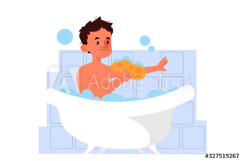 Little boy taking a bath Little boy taking a bath
