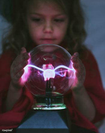 Little fortune teller with a plasma ball | Free stock photo - 468534 Little fortune teller with a plasma ball | Free stock photo - 468534