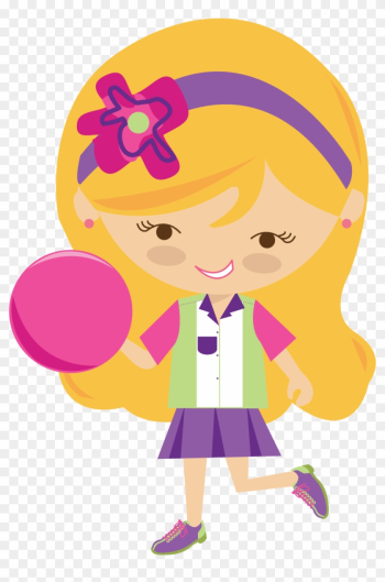 Little Girl Clipart Bowling Pencil And In Color Little - Girl Little Girl Clipart Bowling Pencil And In Color Little - Girl