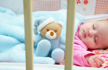 little girl in crib little girl in crib
