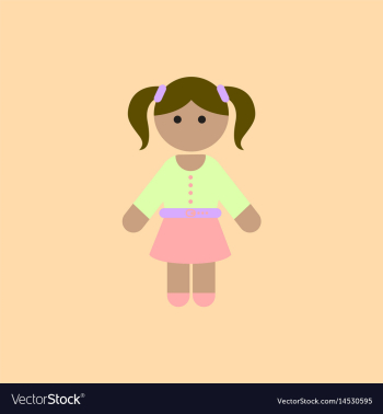 Little girl kid child cute girl vector image Little girl kid child cute girl vector image
