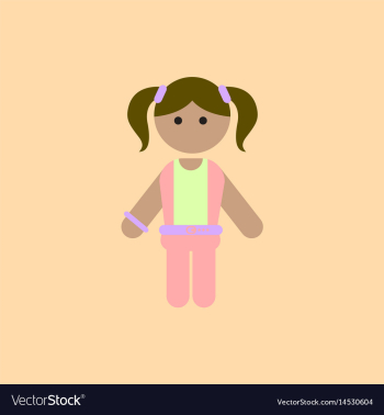 Little girl kid child cute girl vector image Little girl kid child cute girl vector image