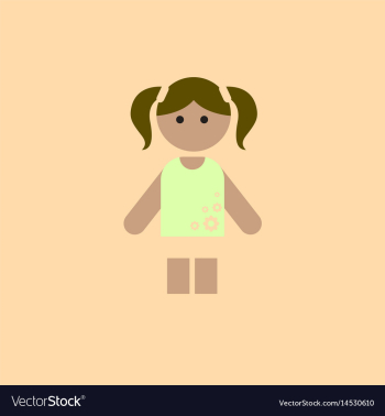 Little girl kid child cute girl vector image Little girl kid child cute girl vector image
