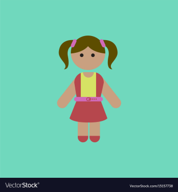 Little girl kid child cute girl vector image Little girl kid child cute girl vector image
