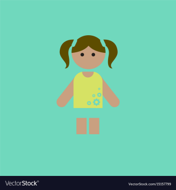 Little girl kid child cute girl vector image Little girl kid child cute girl vector image