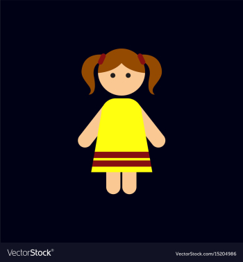 Little girl kid child cute girl vector image Little girl kid child cute girl vector image