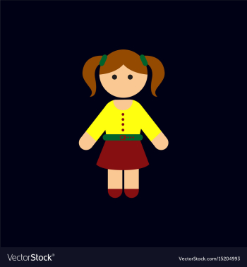 Little girl kid child cute girl vector image Little girl kid child cute girl vector image