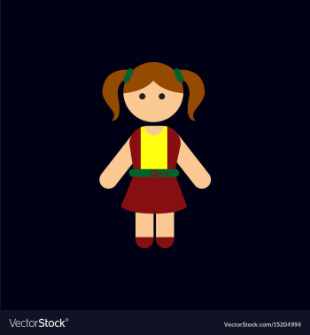 Little girl kid child cute girl vector image Little girl kid child cute girl vector image