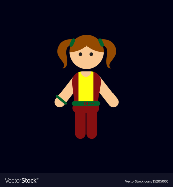 Little girl kid child cute girl vector image Little girl kid child cute girl vector image
