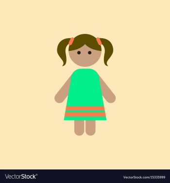 Little girl kid child cute girl vector image Little girl kid child cute girl vector image