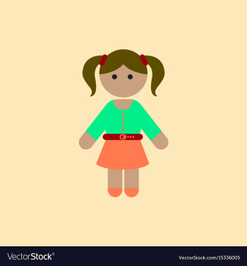 Little girl kid child cute girl vector image Little girl kid child cute girl vector image