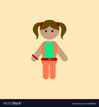 Little girl kid child cute girl vector image Little girl kid child cute girl vector image