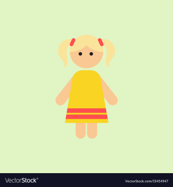 Little girl kid child cute girl vector image Little girl kid child cute girl vector image