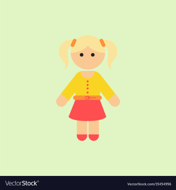 Little girl kid child cute girl vector image Little girl kid child cute girl vector image