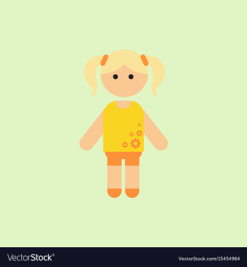 Little girl kid child cute girl vector image Little girl kid child cute girl vector image