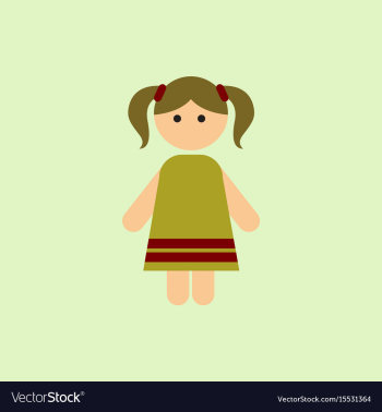 Little girl kid child cute girl vector image Little girl kid child cute girl vector image