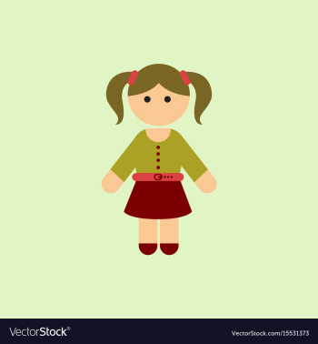 Little girl kid child cute girl vector image Little girl kid child cute girl vector image