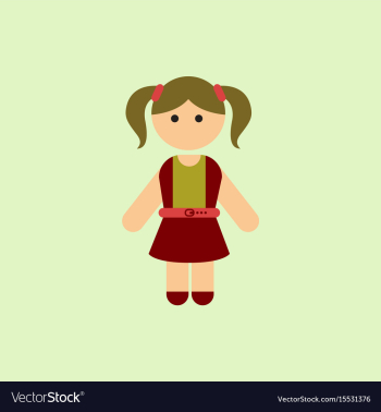 Little girl kid child cute girl vector image Little girl kid child cute girl vector image