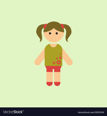 Little girl kid child cute girl vector image Little girl kid child cute girl vector image