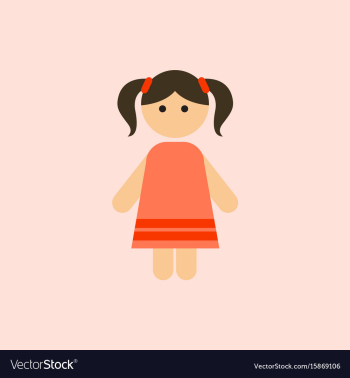 Little girl kid child cute girl vector image Little girl kid child cute girl vector image