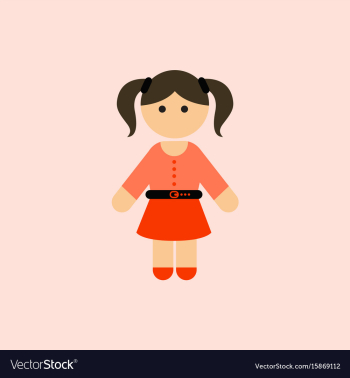 Little girl kid child cute girl vector image Little girl kid child cute girl vector image