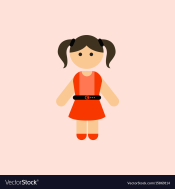 Little girl kid child cute girl vector image Little girl kid child cute girl vector image