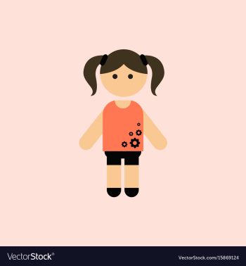 Little girl kid child cute girl vector image Little girl kid child cute girl vector image