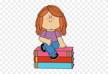 Little Girl Sitting On Books - Little Girl Sitting Clipart Little Girl Sitting On Books - Little Girl Sitting Clipart