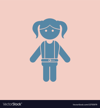 Little girl vector image Little girl vector image