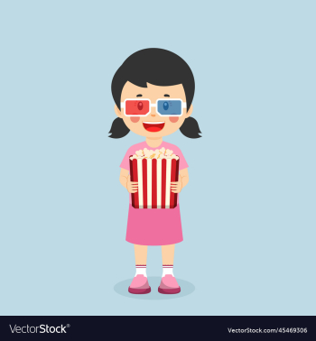 little girl watching movie in cinema little girl watching movie in cinema