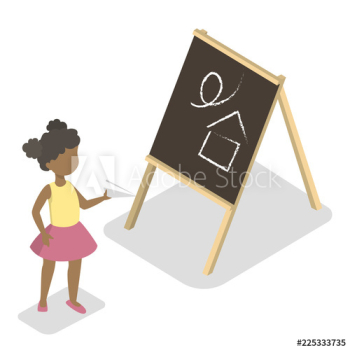 Little preschool child standing with a paper plane