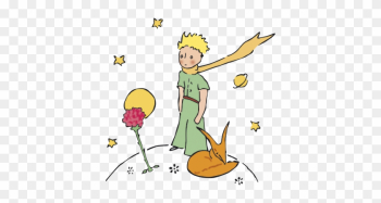 Little Prince And Rose Wall Sticker - Le Petit Prince Little Prince Rose