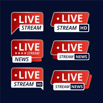 Live steams news banners collection Free Vector Live steams news banners collection Free Vector