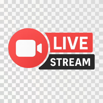 Live Stream Icon with Camera Symbol Live Stream Icon with Camera Symbol