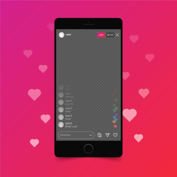 Live stream instagram interface Free Vector Live stream instagram interface Free Vector