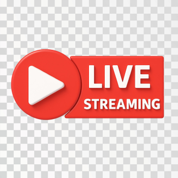 Live Streaming Icon with Play Button Live Streaming Icon with Play Button