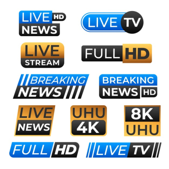 Live streaming news banners style Free Vector Live streaming news banners style Free Vector
