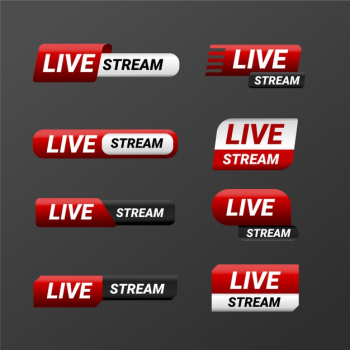 Live streams news banners Free Vector Live streams news banners Free Vector