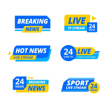 Live streams news banners Free Vector Live streams news banners Free Vector